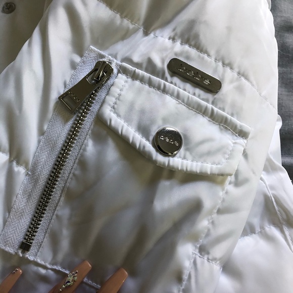 BEBE WHITE PUFFER JACKET SZ SMALL - Picture 5 of 7